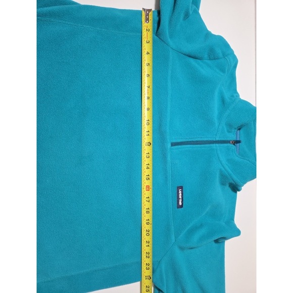 Lands'End Fleece Oeko-Tex 1/4 zip  Mans Large - Teal - Picture 6 of 7